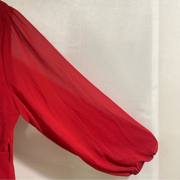Jillumi Women's 8 Red Long Sleeve Dress - Picture 10 of 13
